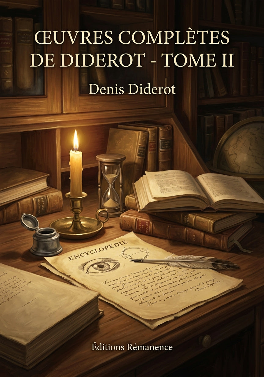 Livre Œuvres complètes de Diderot - Tome II par Denis Diderot - Couverture - Editions Remanence