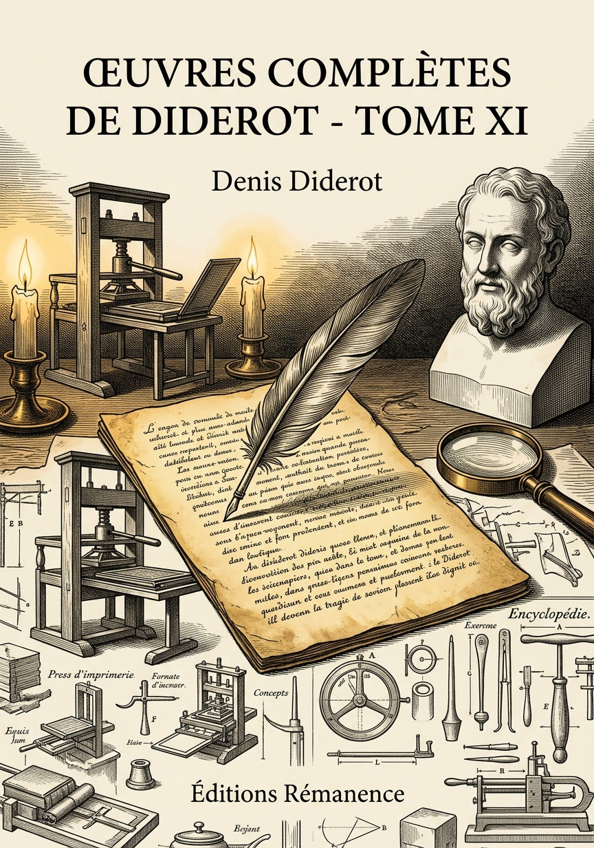 Livre Œuvres complètes de Diderot - Tome XI par Denis Diderot - Couverture - Editions Remanence