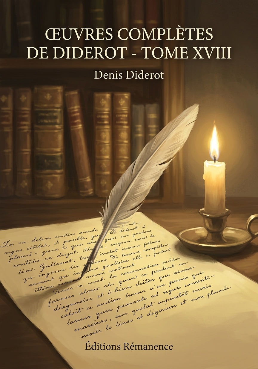 Livre Œuvres complètes de Diderot - Tome XVIII par Denis Diderot - Couverture - Editions Remanence
