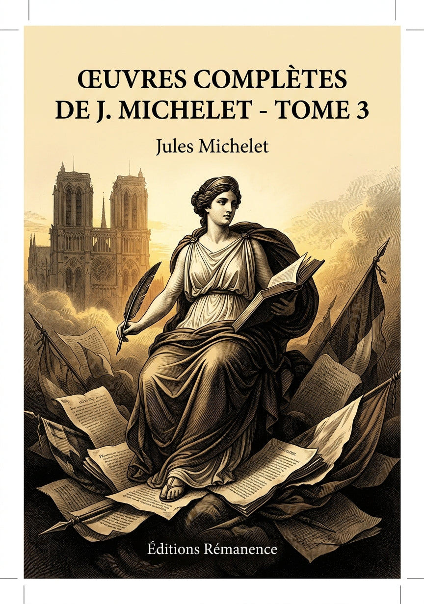 Livre Œuvres complètes de J. Michelet - Tome 3 par Jules Michelet - Couverture - Editions Remanence