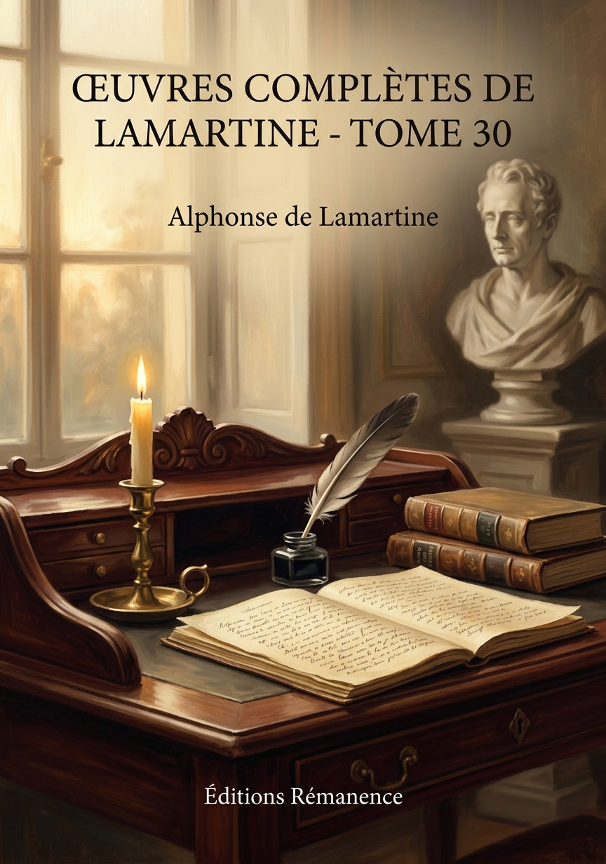 Livre Œuvres complètes de Lamartine - Tome 30 par Alphonse de Lamartine - Couverture - Editions Remanence