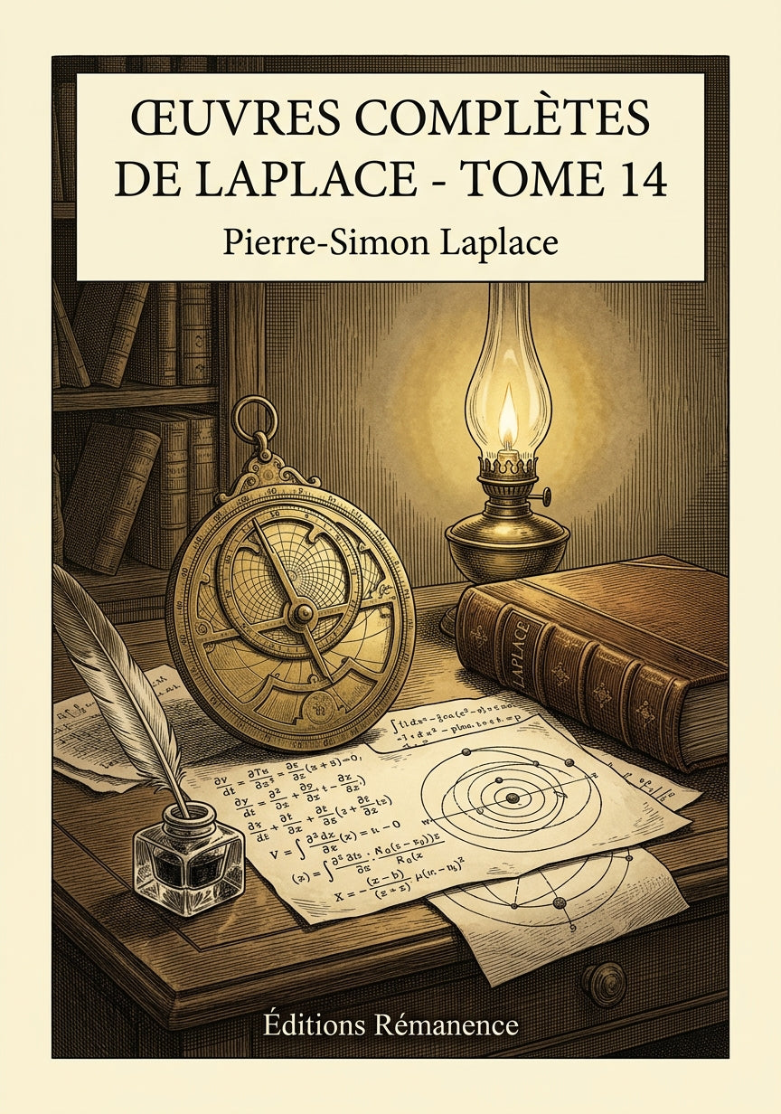Livre Œuvres complètes de Laplace - Tome 14 par Pierre-Simon Laplace - Couverture - Editions Remanence