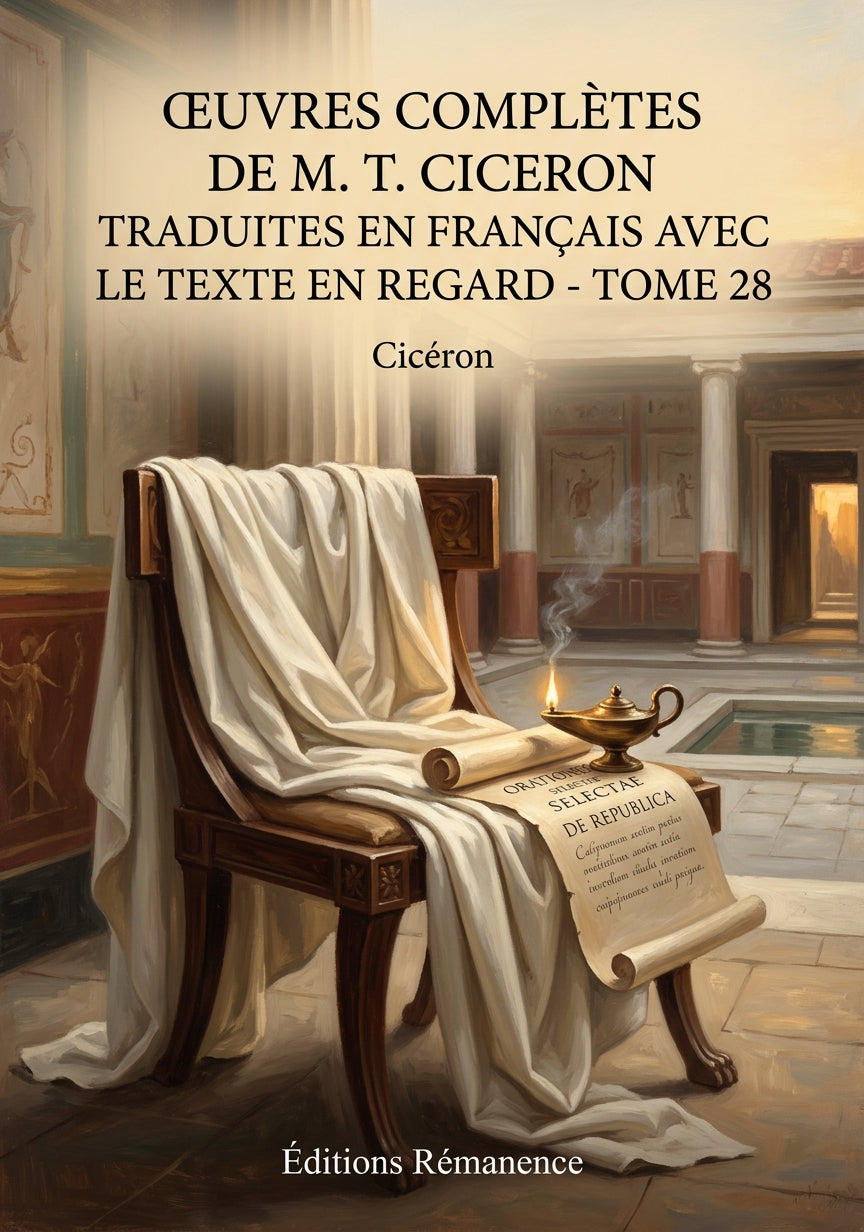 Livre Œuvres complètes de M. T. Ciceron traduites en français avec le texte en regard - Tome 28 par Cicéron - Couverture - Editions Remanence