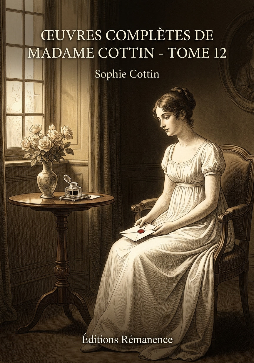 Livre Œuvres complètes de Madame Cottin - Tome 12 par Sophie Cottin - Couverture - Editions Remanence
