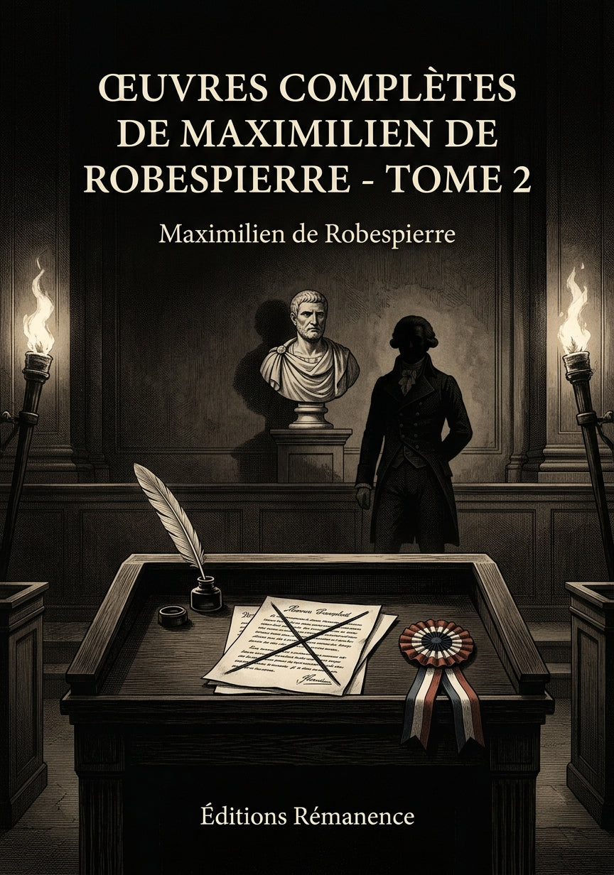 Livre Œuvres complètes de Maximilien de Robespierre - Tome 2 par Maximilien de Robespierre - Couverture - Editions Remanence