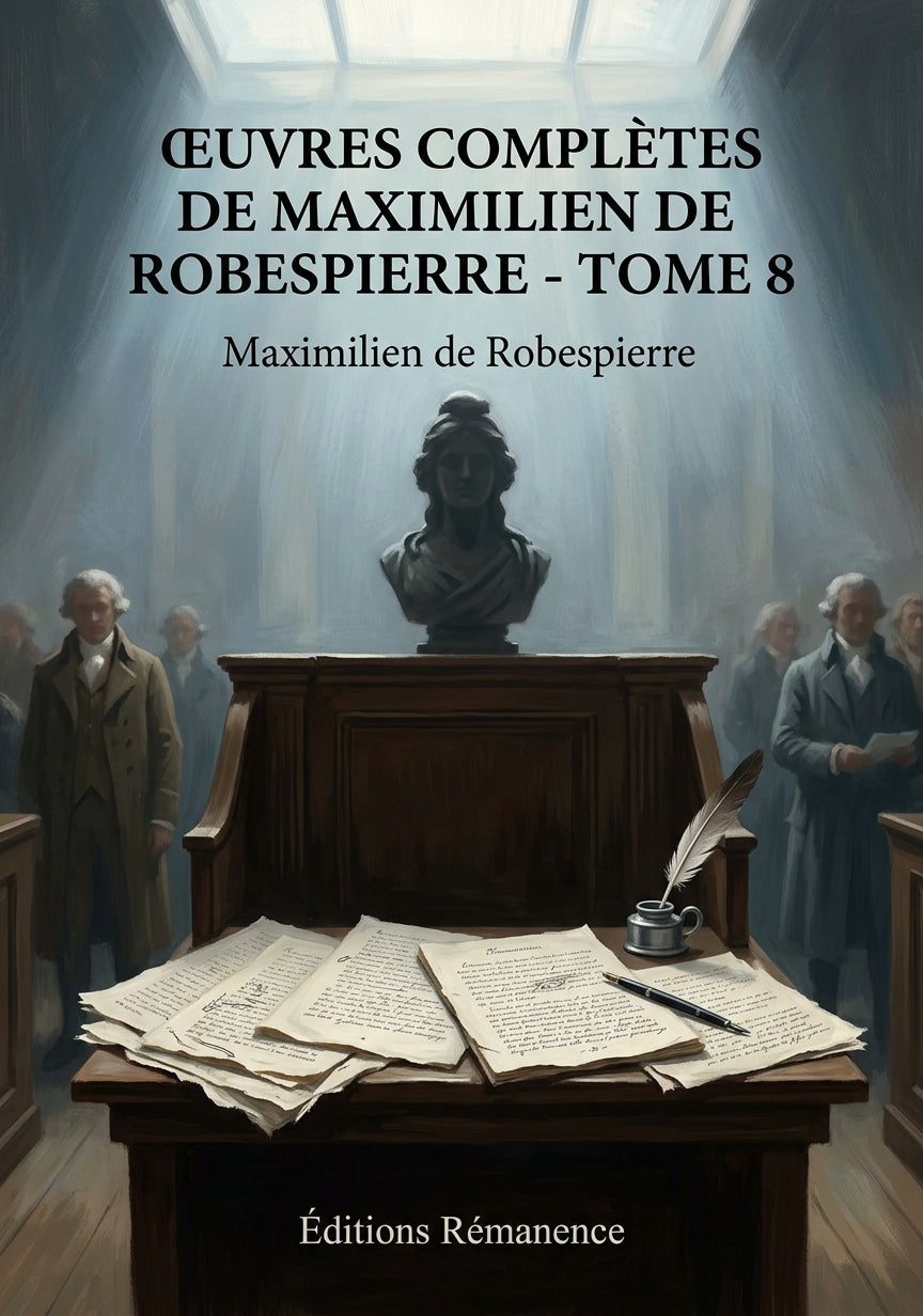 Livre Œuvres complètes de Maximilien de Robespierre - Tome 8 par Maximilien de Robespierre - Couverture - Editions Remanence