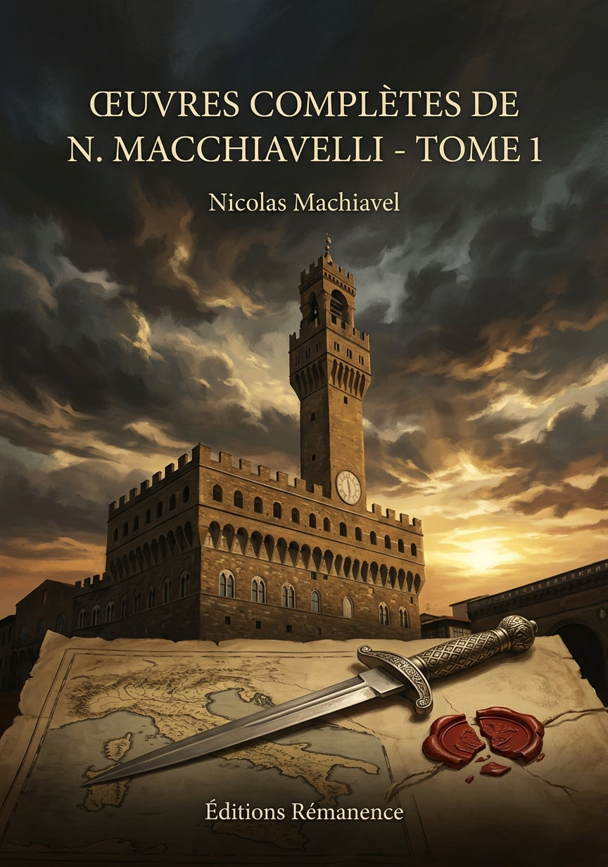 Livre Œuvres complètes de N. Macchiavelli - Tome 1 par Nicolas Machiavel - Couverture - Editions Remanence