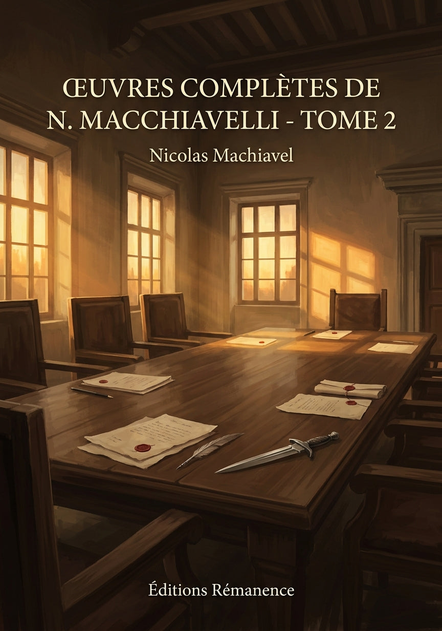 Livre Œuvres complètes de N. Macchiavelli - Tome 2 par Nicolas Machiavel - Couverture - Editions Remanence