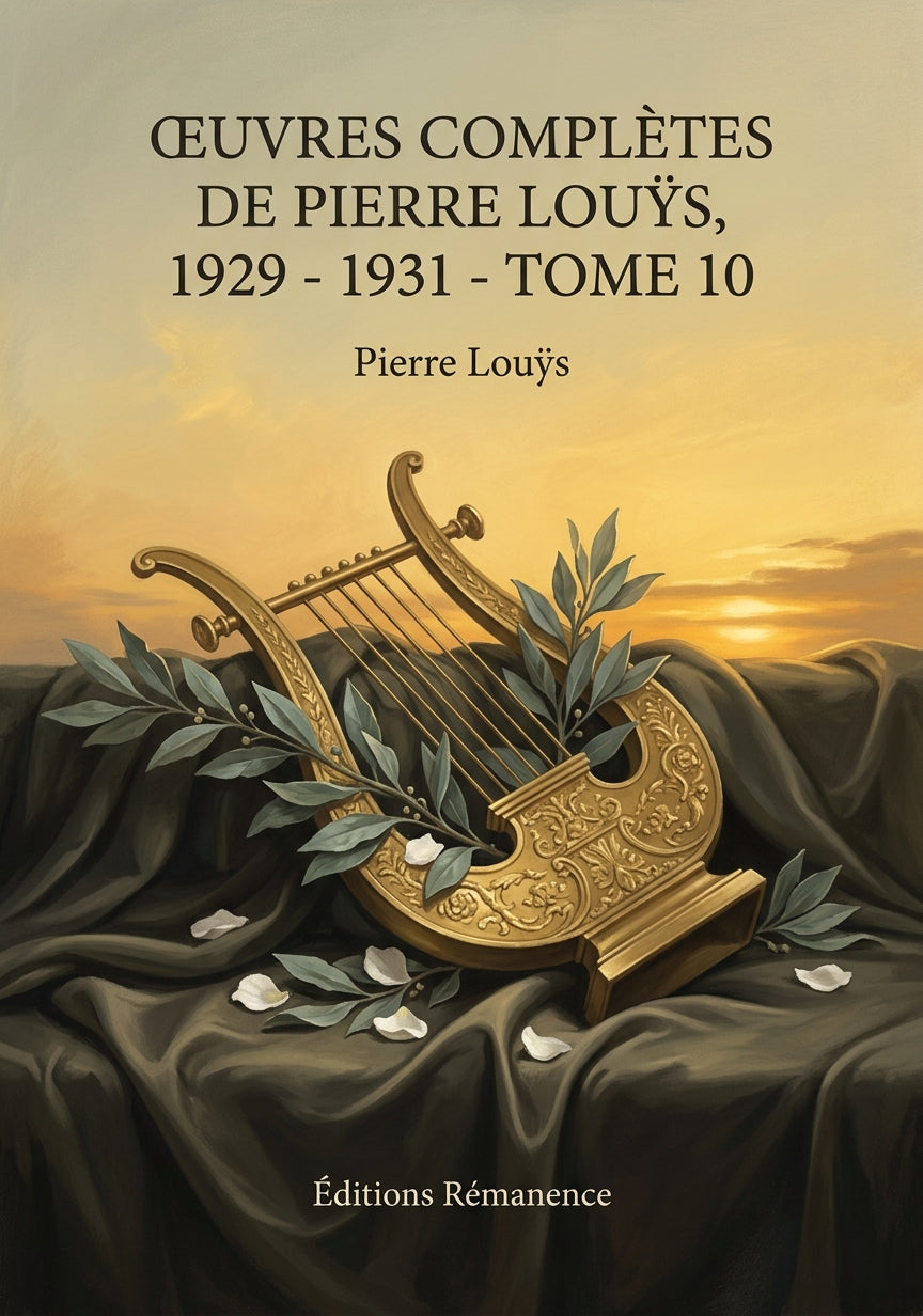 Livre Œuvres complètes de Pierre Louÿs, 1929 - 1931 - Tome 10 par Pierre Louÿs - Couverture - Editions Remanence
