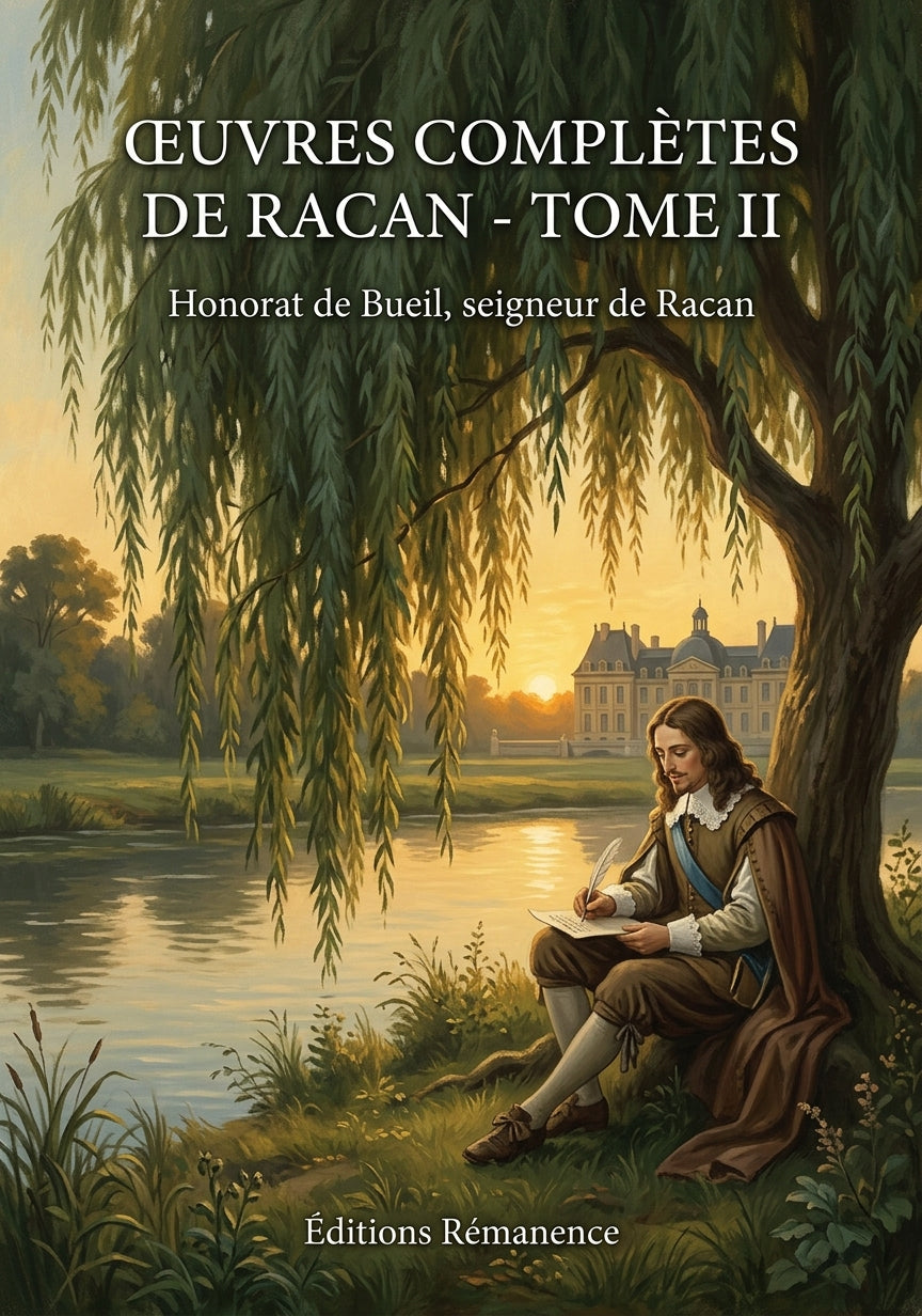 Livre Œuvres complètes de Racan - Tome II par Honorat de Bueil, seigneur de Racan - Couverture - Editions Remanence