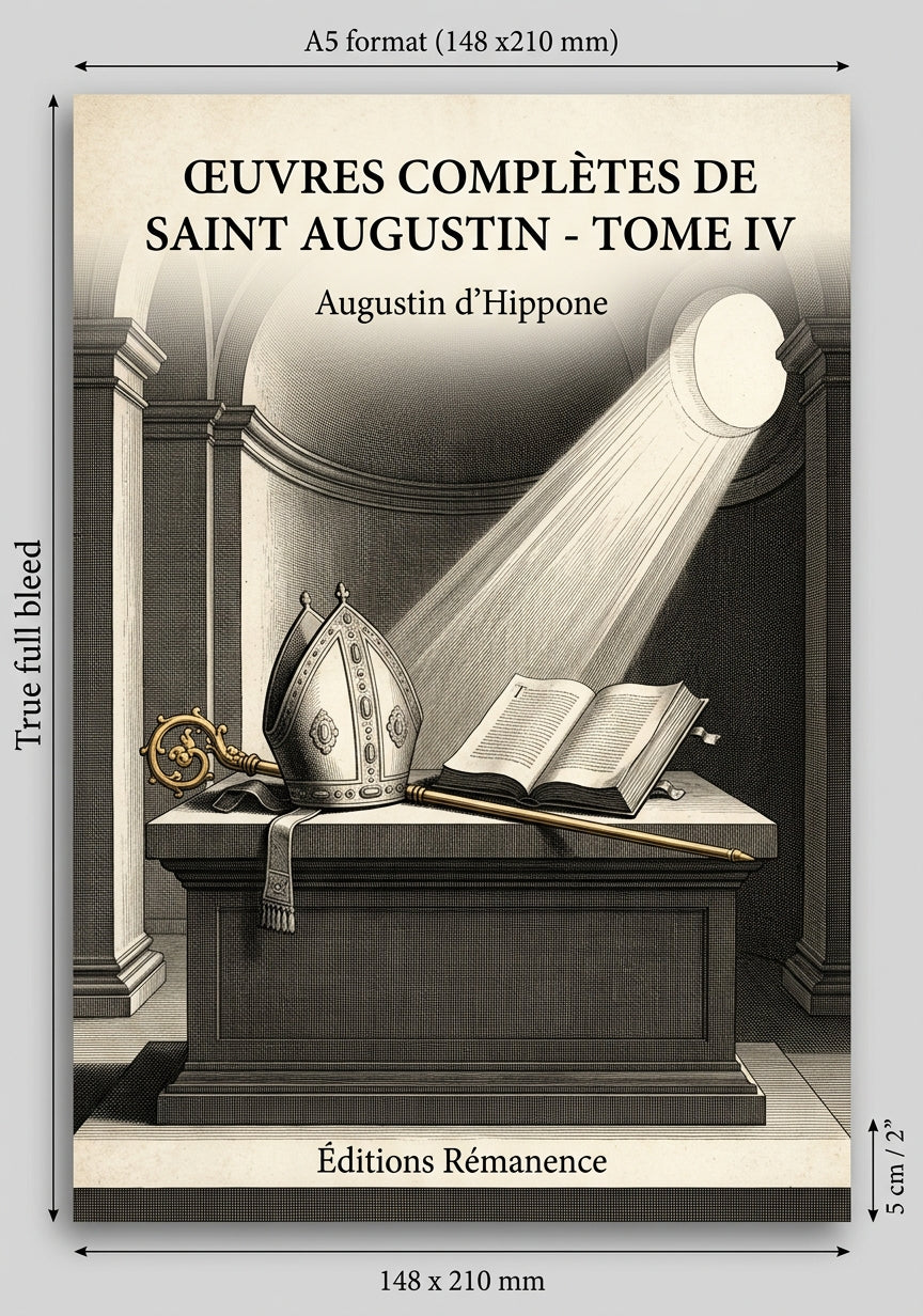 Livre Œuvres complètes de Saint Augustin - Tome IV par Augustin d’Hippone - Couverture - Editions Remanence