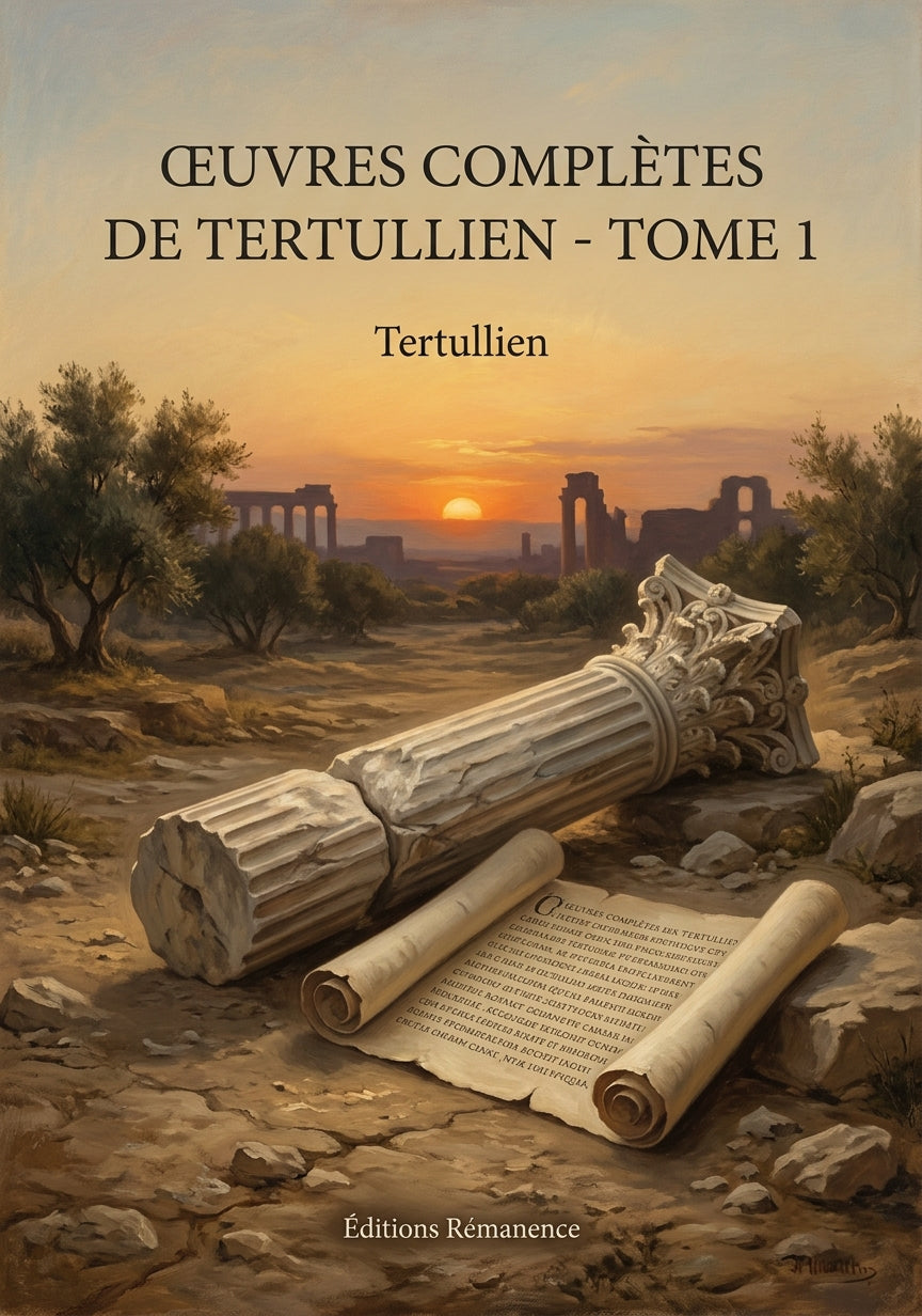 Livre Œuvres complètes de Tertullien - Tome 1 par Tertullien - Couverture - Editions Remanence