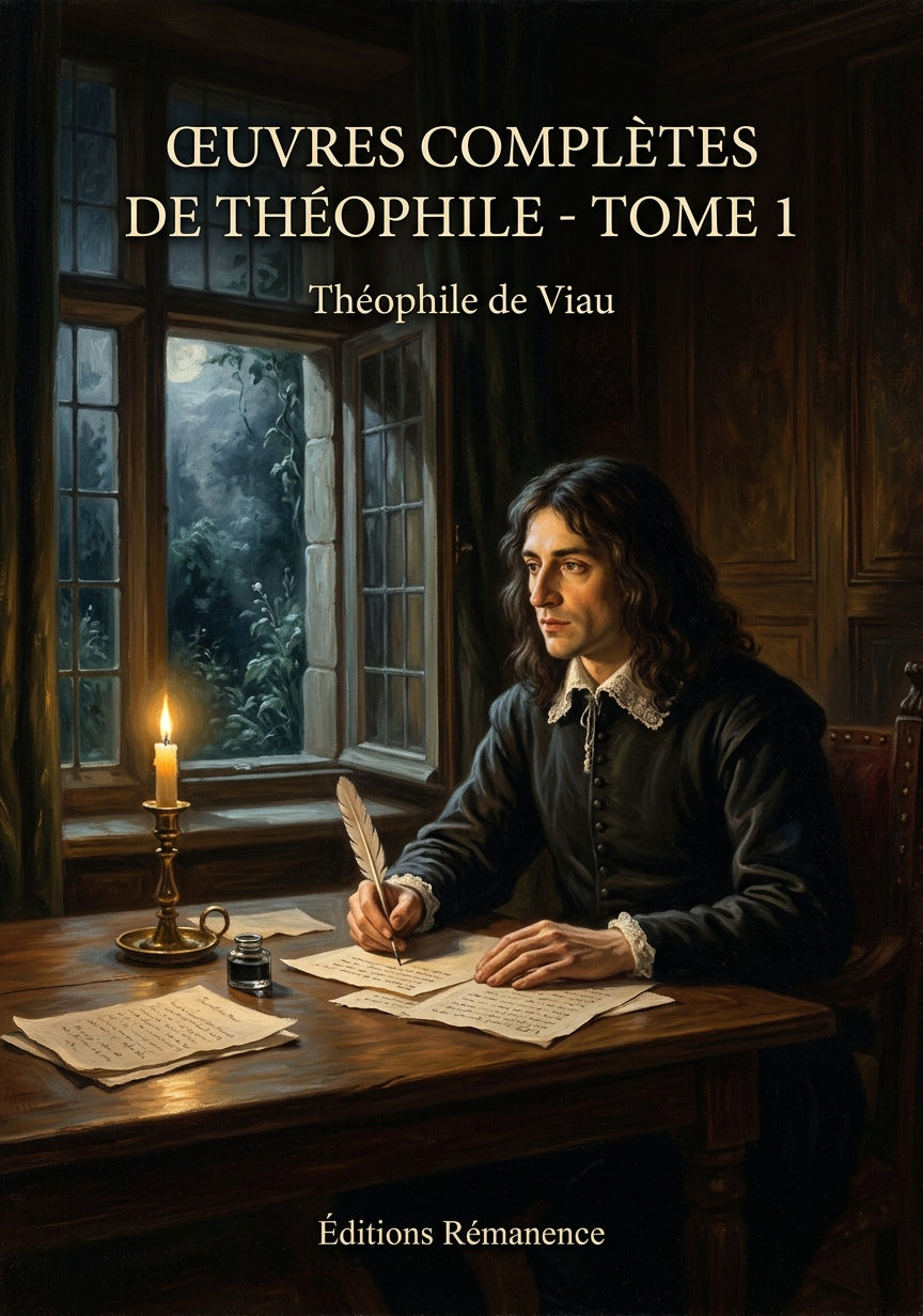 Livre Œuvres complètes de Théophile - Tome 1 par Théophile de Viau - Couverture - Editions Remanence