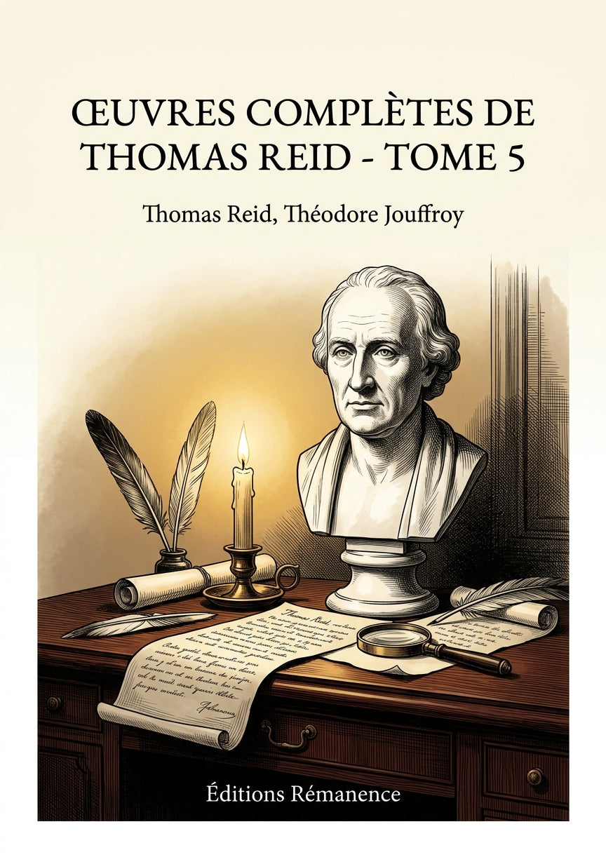 Livre Œuvres complètes de Thomas Reid - Tome 5 par Thomas Reid, Théodore Jouffroy - Couverture - Editions Remanence
