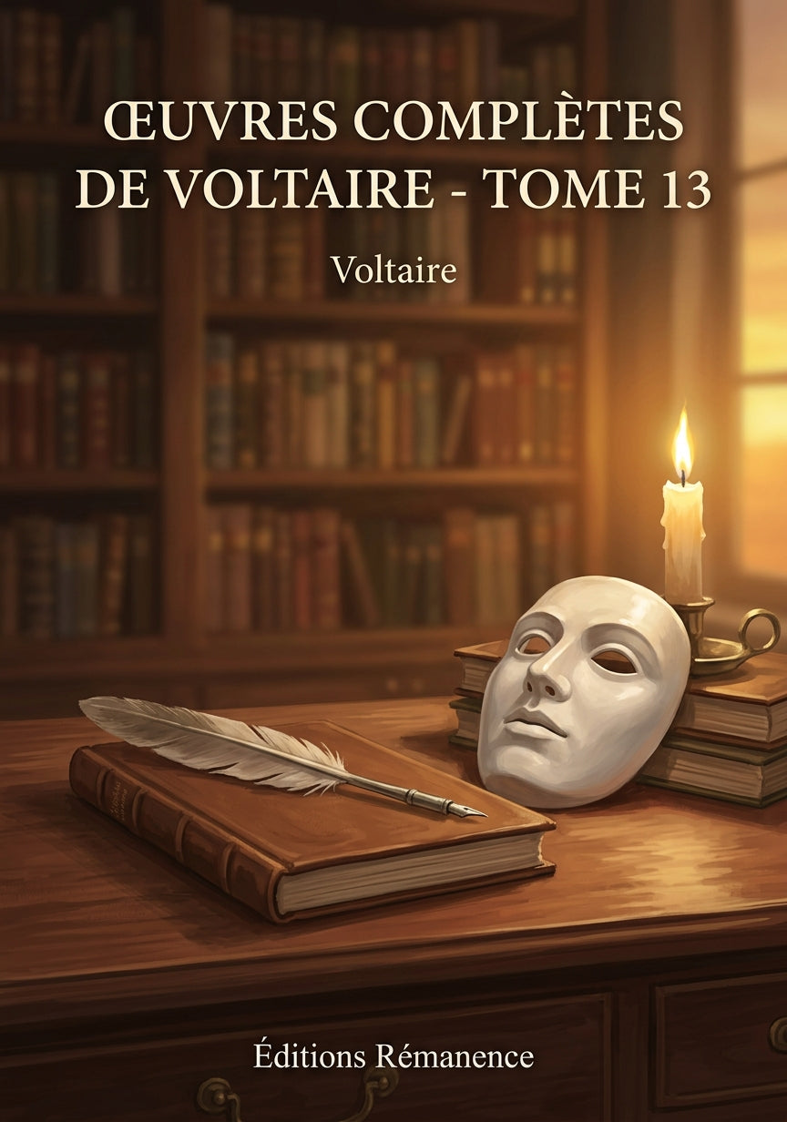 Livre Œuvres complètes de Voltaire - Tome 13 par Voltaire - Couverture - Editions Remanence