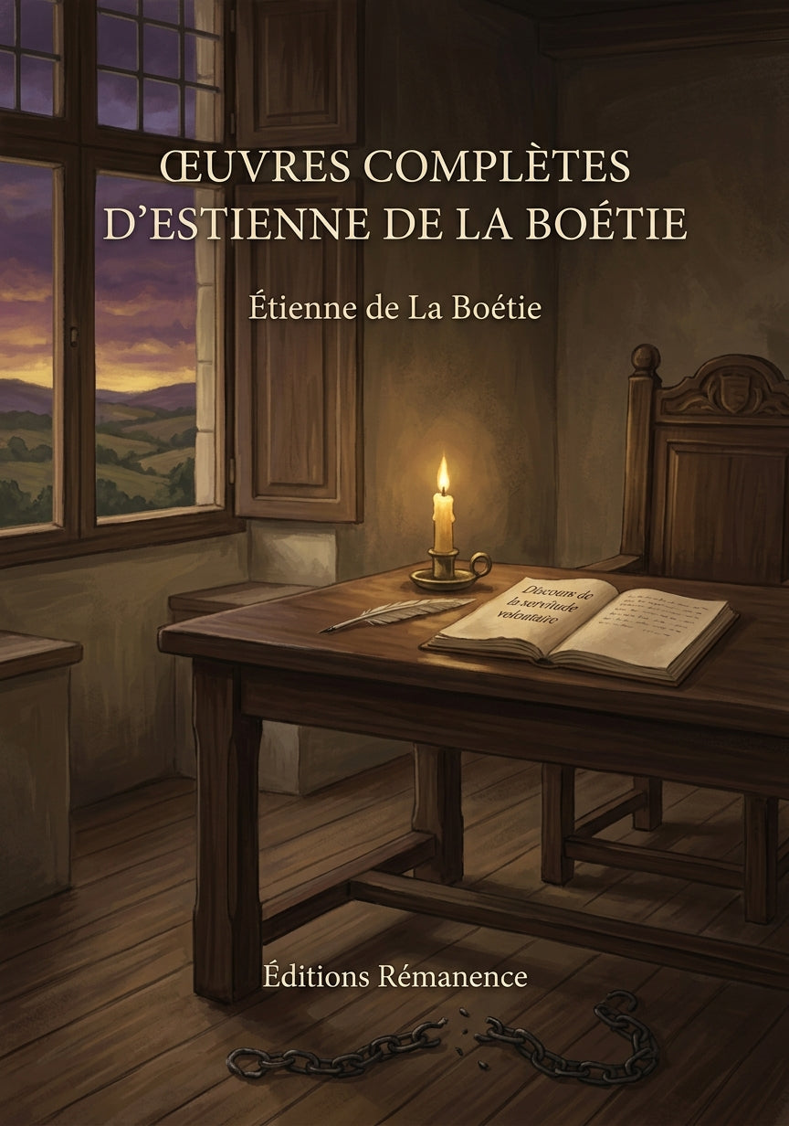 Livre Œuvres complètes d’Estienne de La Boétie par Étienne de La Boétie - Couverture - Editions Remanence