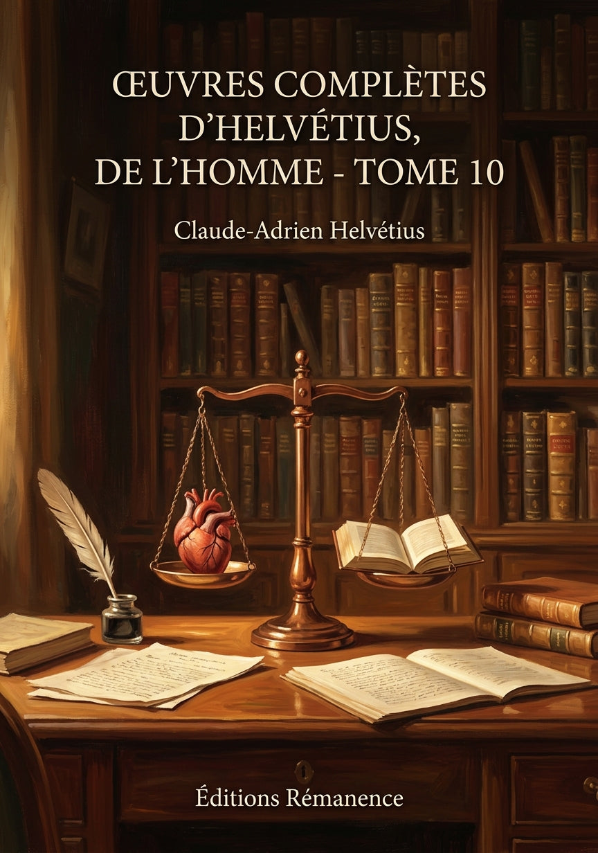 Livre Œuvres complètes d’Helvétius, De l’Homme - Tome 11 par Claude-Adrien Helvétius - Couverture - Editions Remanence