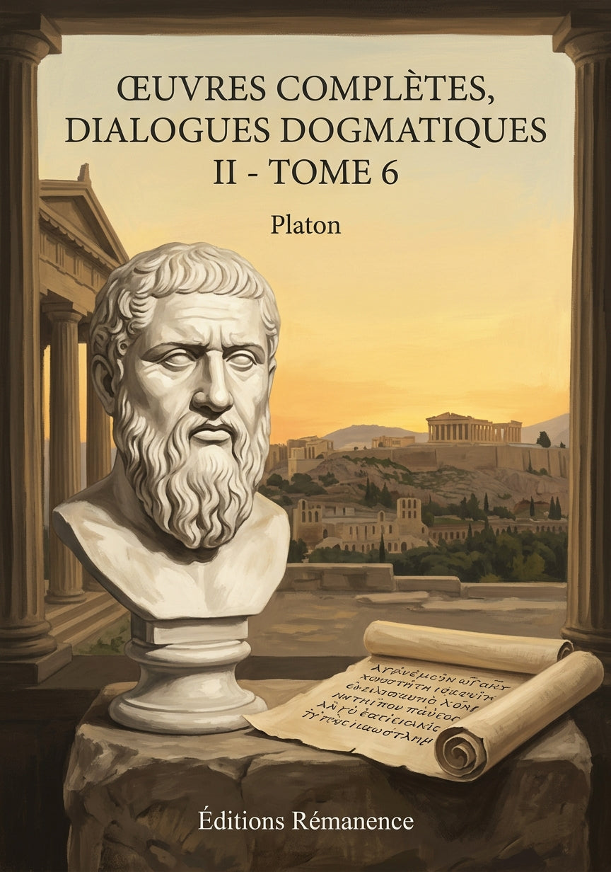 Livre Œuvres complètes, Dialogues dogmatiques II - Tome 6 par Platon - Couverture - Editions Remanence