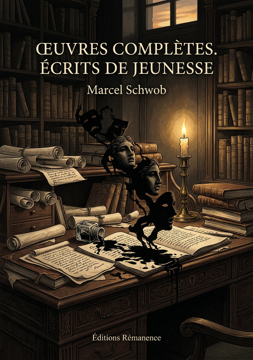 Livre Œuvres complètes. Écrits de jeunesse par Marcel Schwob - Couverture - Editions Remanence