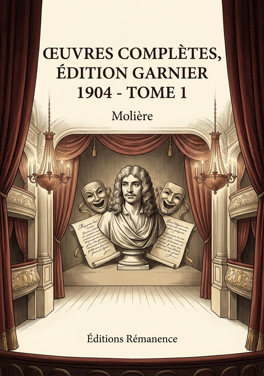 Livre Œuvres complètes, édition Garnier 1904 - Tome 1 par Molière - Couverture - Editions Remanence