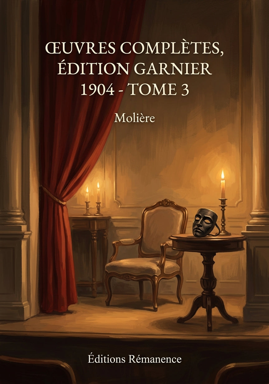 Livre Œuvres complètes, édition Garnier 1904 - Tome 3 par Molière - Couverture - Editions Remanence