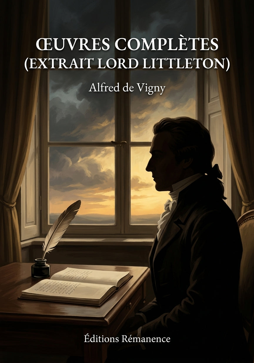 Livre Œuvres complètes (extrait Lord Littleton) par Alfred de Vigny - Couverture - Editions Remanence