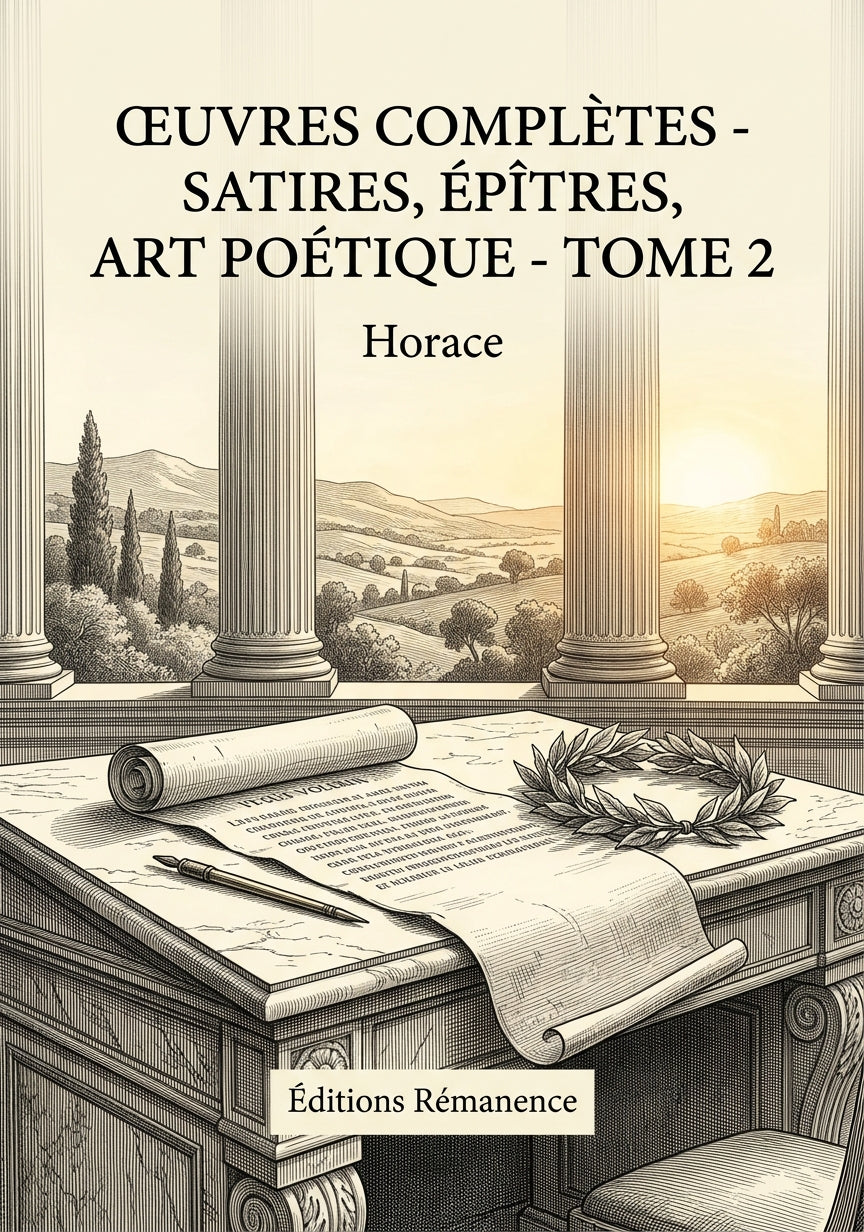 Livre Œuvres complètes - Satires, épîtres, art poétique - Tome 2 par Horace - Couverture - Editions Remanence