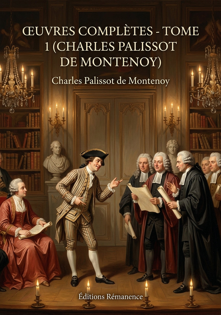 Livre Œuvres complètes - Tome 1 (Charles Palissot de Montenoy) par Charles Palissot de Montenoy - Couverture - Editions Remanence