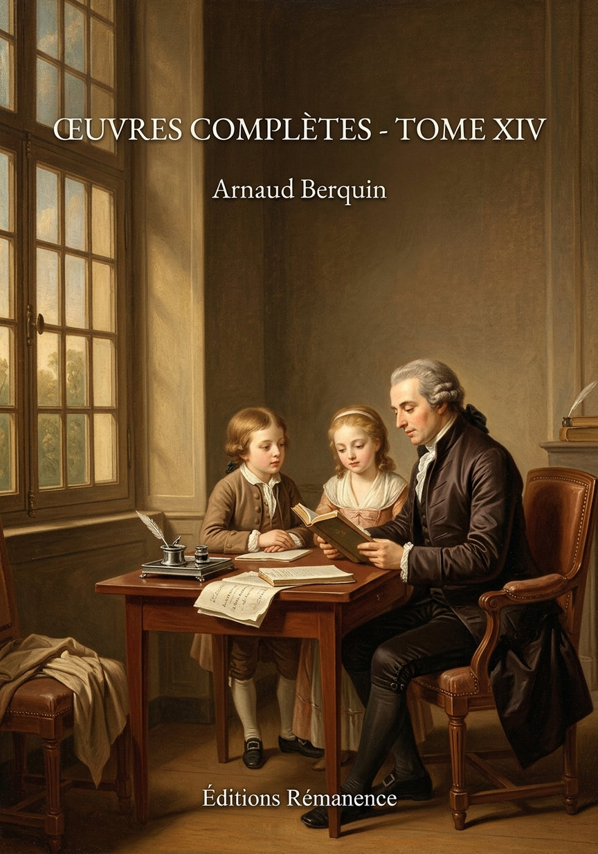Livre Œuvres complètes - Tome XIV par Arnaud Berquin - Couverture - Editions Remanence