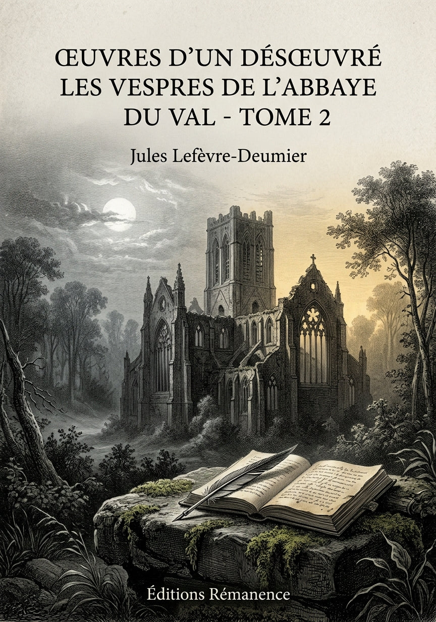 Livre Œuvres d'un désœuvré Les vespres de l’abbaye Du Val - Tome 2 par Jules Lefèvre-Deumier - Couverture - Editions Remanence