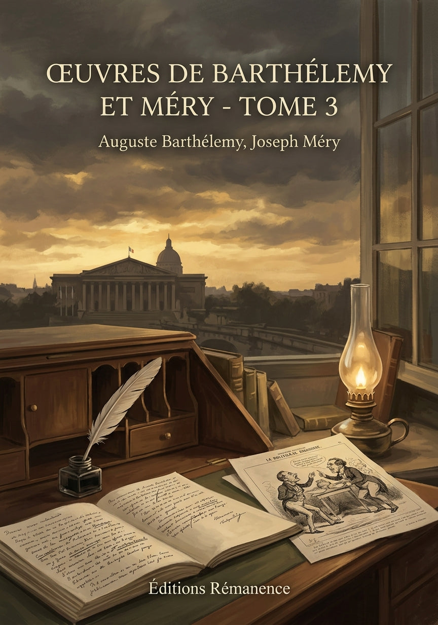 Livre Œuvres de Barthélemy et Méry - Tome 3 par Auguste Barthélemy, Joseph Méry - Couverture - Editions Remanence