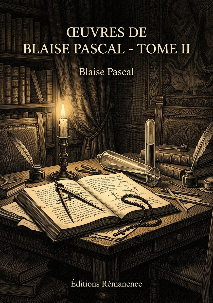 Livre Œuvres de Blaise Pascal - Tome II par Blaise Pascal - Couverture - Editions Remanence