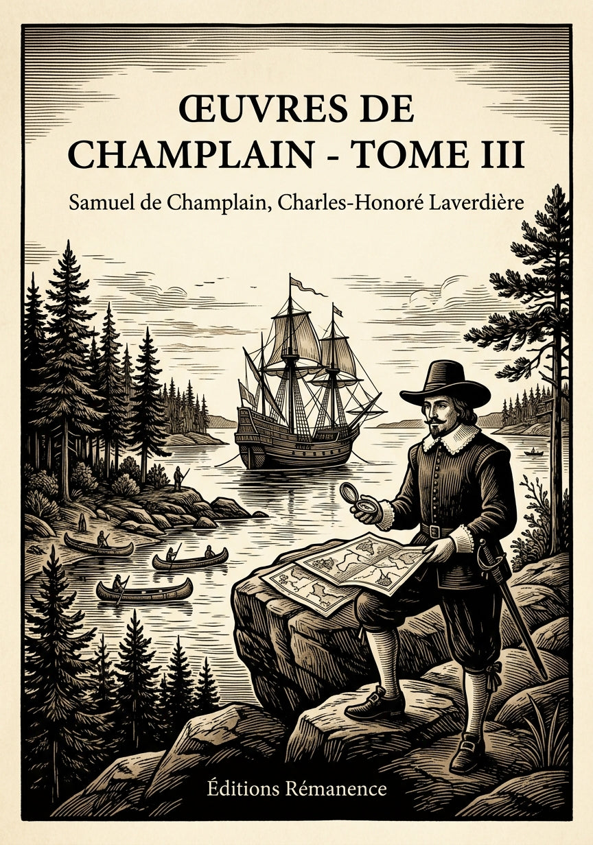 Livre Œuvres de Champlain - Tome III par Samuel de Champlain, Charles-Honoré Laverdière - Couverture - Editions Remanence