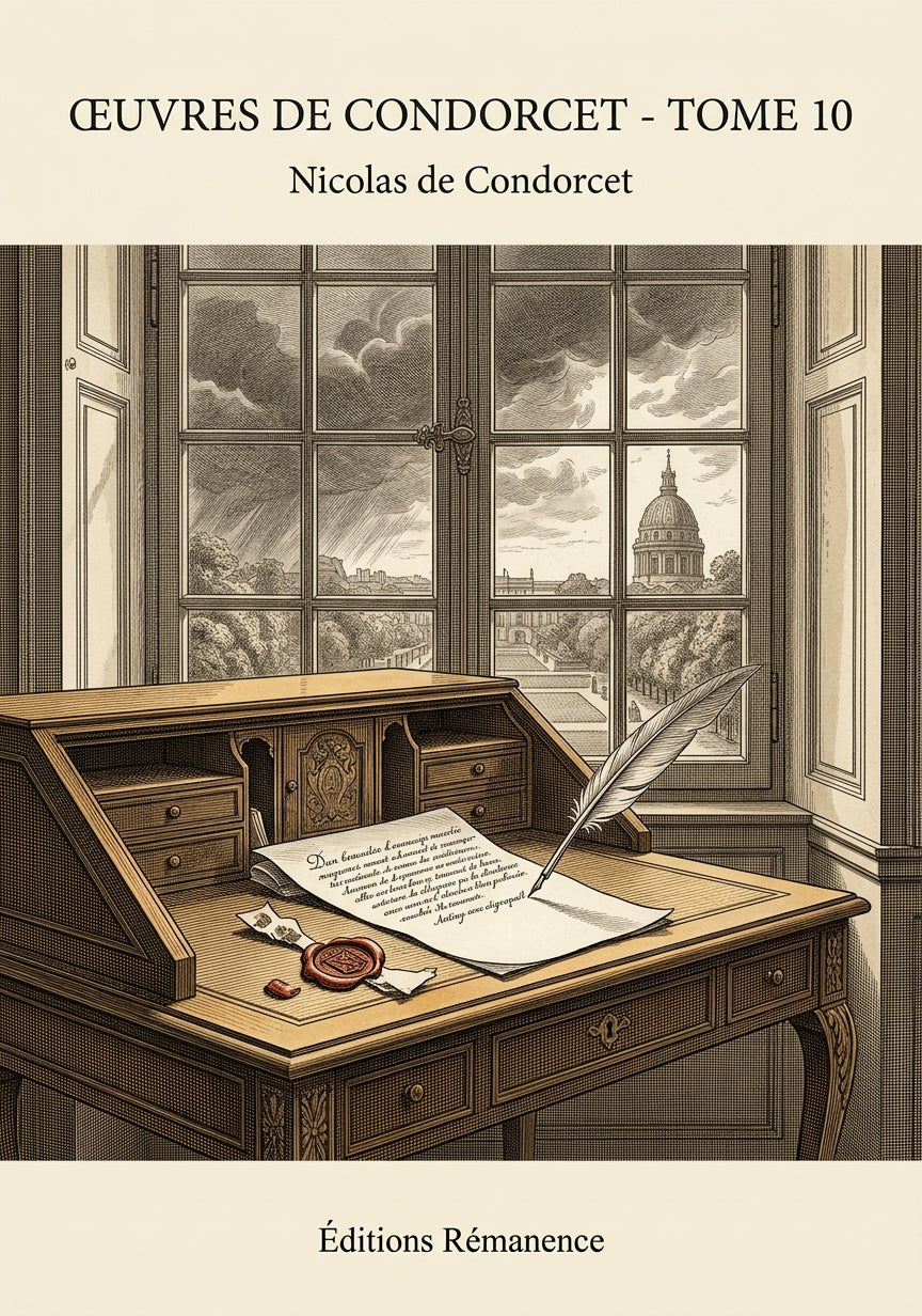 Livre Œuvres de Condorcet - Tome 10 par Nicolas de Condorcet - Couverture - Editions Remanence
