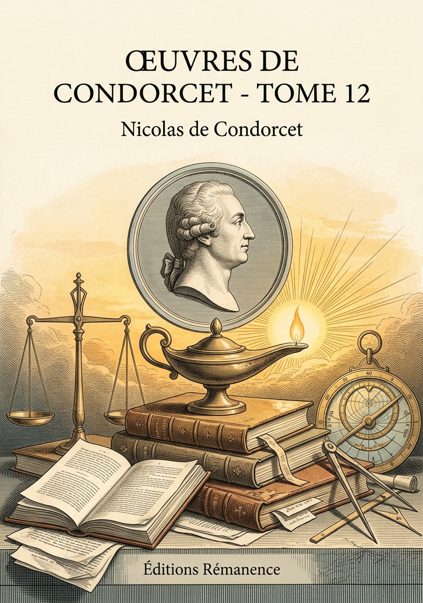 Livre Œuvres de Condorcet - Tome 12 par Nicolas de Condorcet - Couverture - Editions Remanence