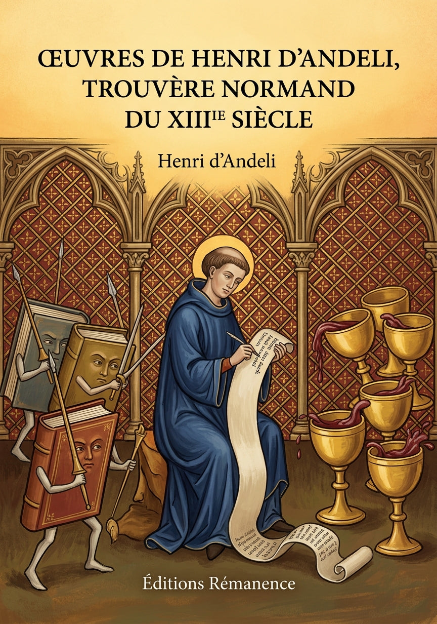 Livre Œuvres de Henri d’Andeli, trouvère normand du XIIIe siècle par Henri d’Andeli - Couverture - Editions Remanence