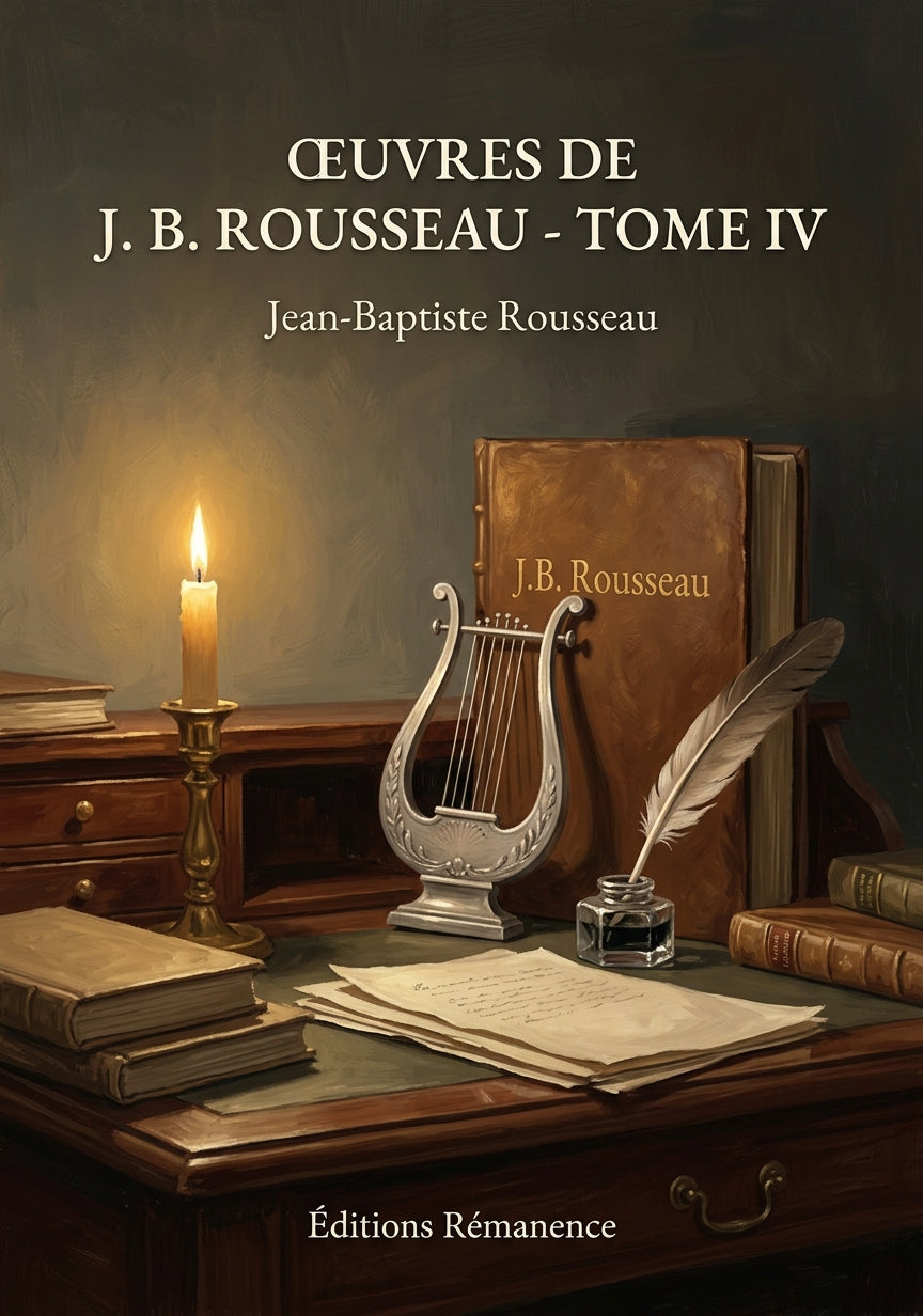 Livre Œuvres de J. B. Rousseau - Tome IV par Jean-Baptiste Rousseau - Couverture - Editions Remanence