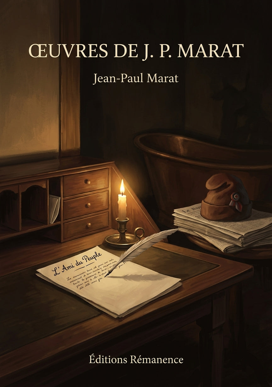 Livre Œuvres de J. P. Marat par Jean-Paul Marat - Couverture - Editions Remanence