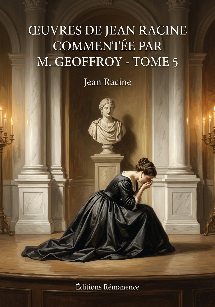 Livre Œuvres de Jean Racine commentée par M. Geoffroy - Tome 5 par Jean Racine - Couverture - Editions Remanence