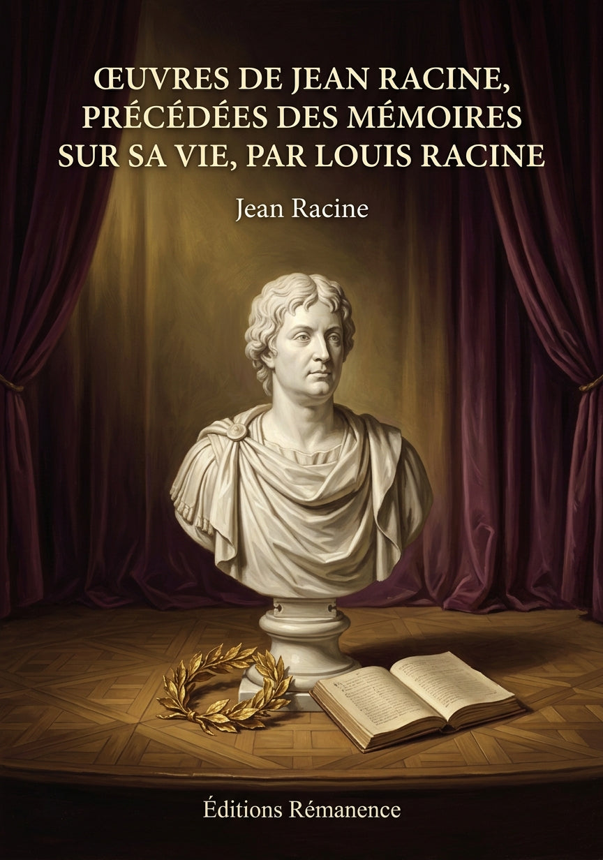 Livre Œuvres de Jean Racine, précédées des Mémoires sur sa vie, par Louis Racine par Jean Racine - Couverture - Editions Remanence
