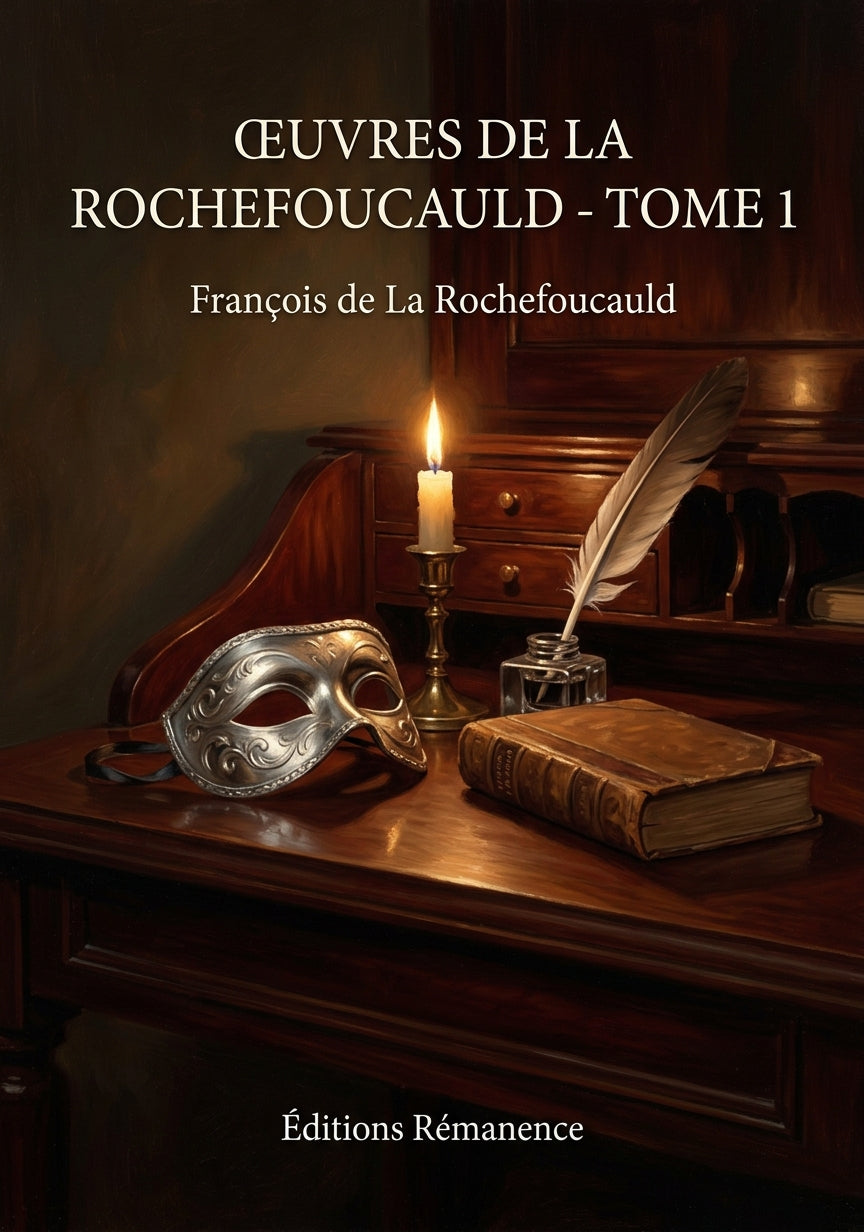 Livre Œuvres de La Rochefoucauld - Tome 1 par François de La Rochefoucauld - Couverture - Editions Remanence