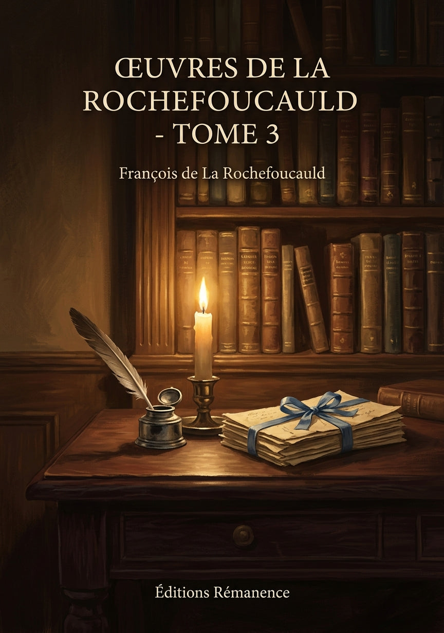 Livre Œuvres de La Rochefoucauld - Tome 3 par François de La Rochefoucauld - Couverture - Editions Remanence