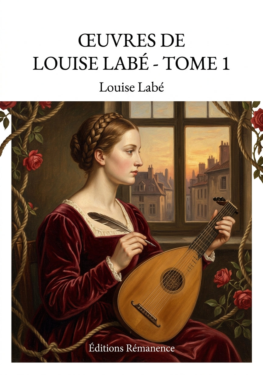 Livre Œuvres de Louise Labé - Tome 1 par Louise Labé - Couverture - Editions Remanence