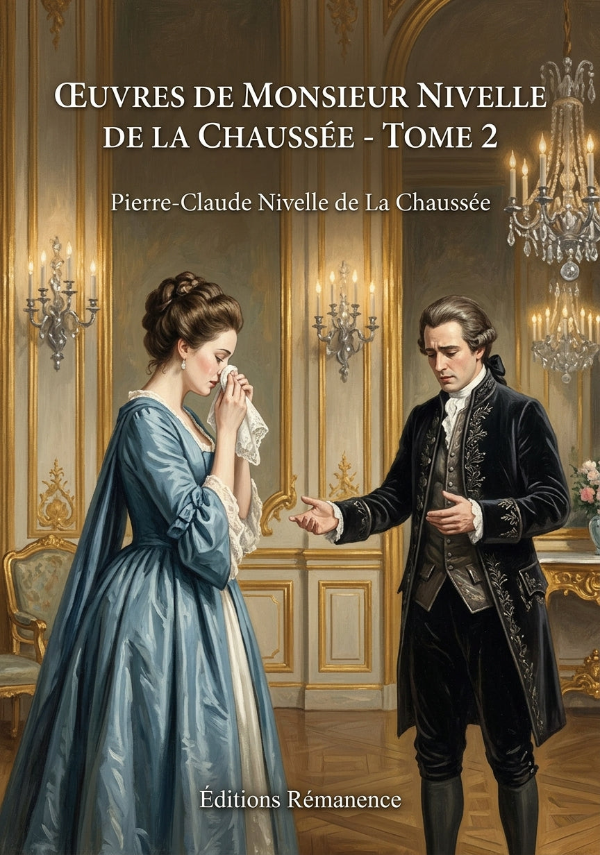 Livre Œuvres de monsieur Nivelle de La Chaussée - Tome 2 par Pierre-Claude Nivelle de La Chaussée - Couverture - Editions Remanence