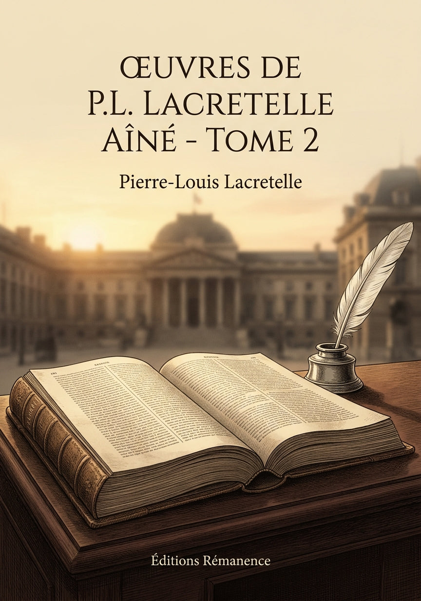 Livre Œuvres de P.L. Lacretelle aîné - Tome 2 par Pierre-Louis Lacretelle - Couverture - Editions Remanence