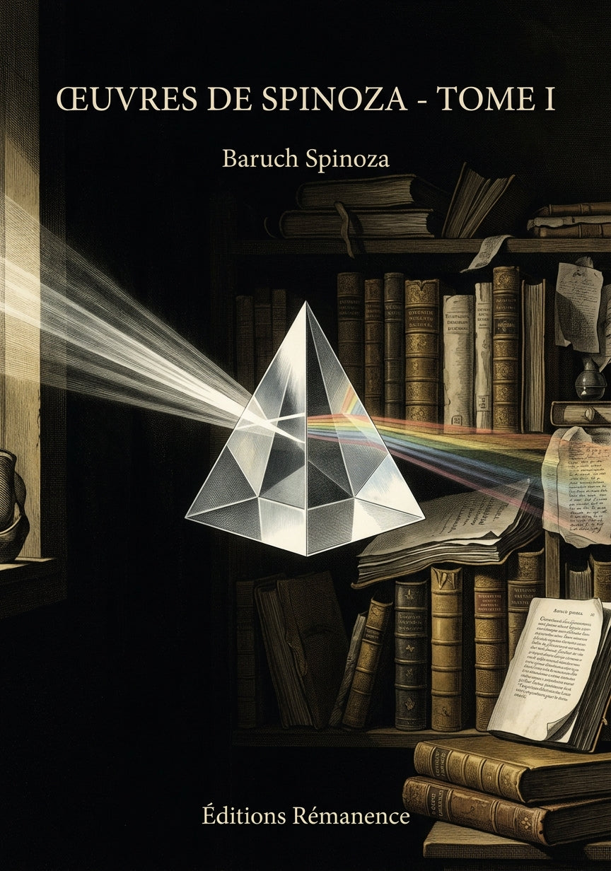 Livre Œuvres de Spinoza - Tome I par Baruch Spinoza - Couverture - Editions Remanence