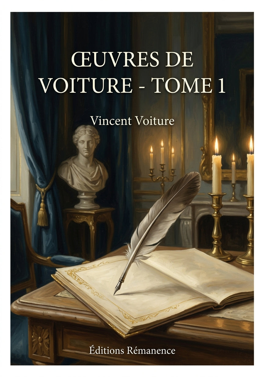 Livre Œuvres de Voiture - Tome 1 par Vincent Voiture - Couverture - Editions Remanence