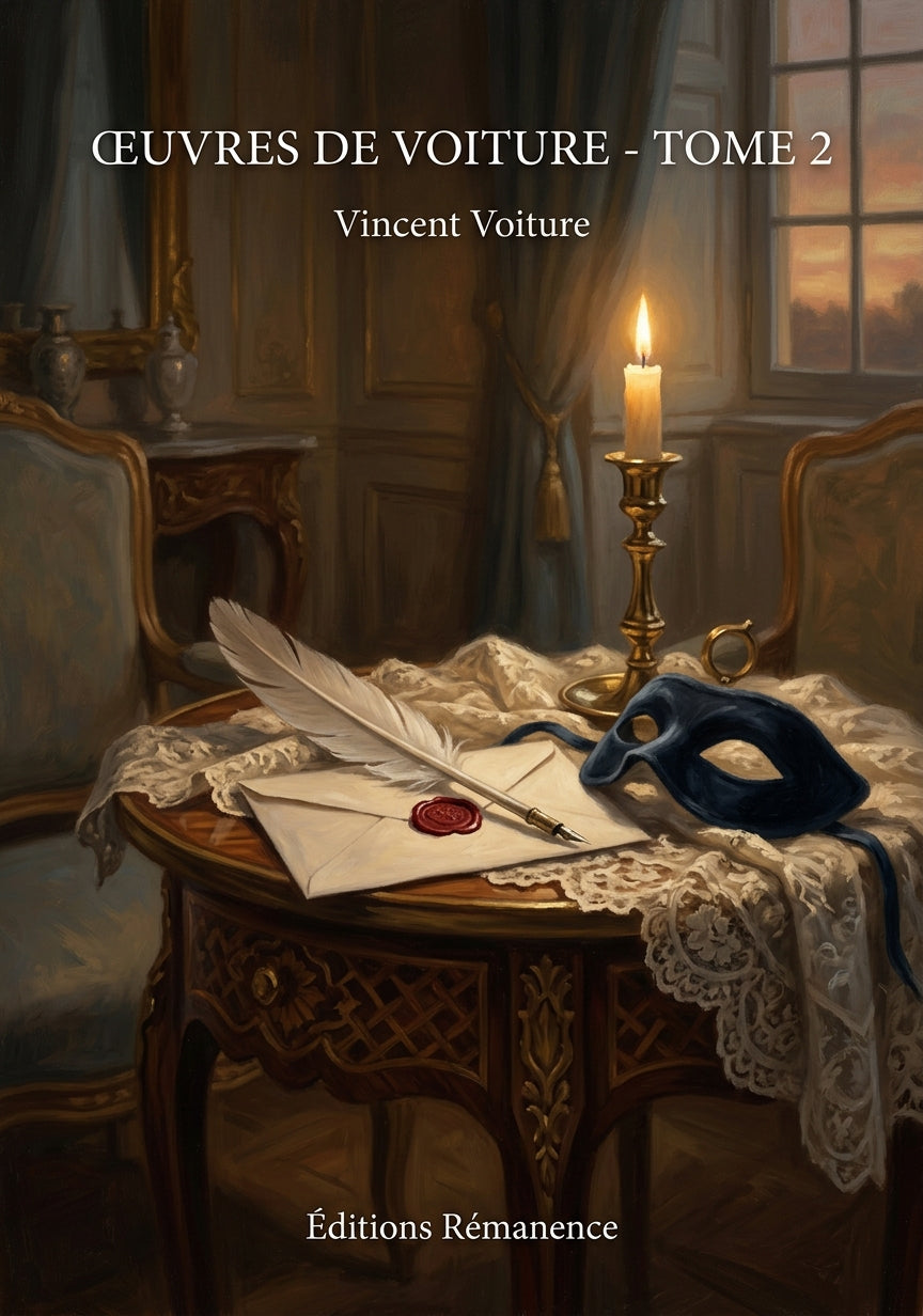 Livre Œuvres de Voiture - Tome 2 par Vincent Voiture - Couverture - Editions Remanence