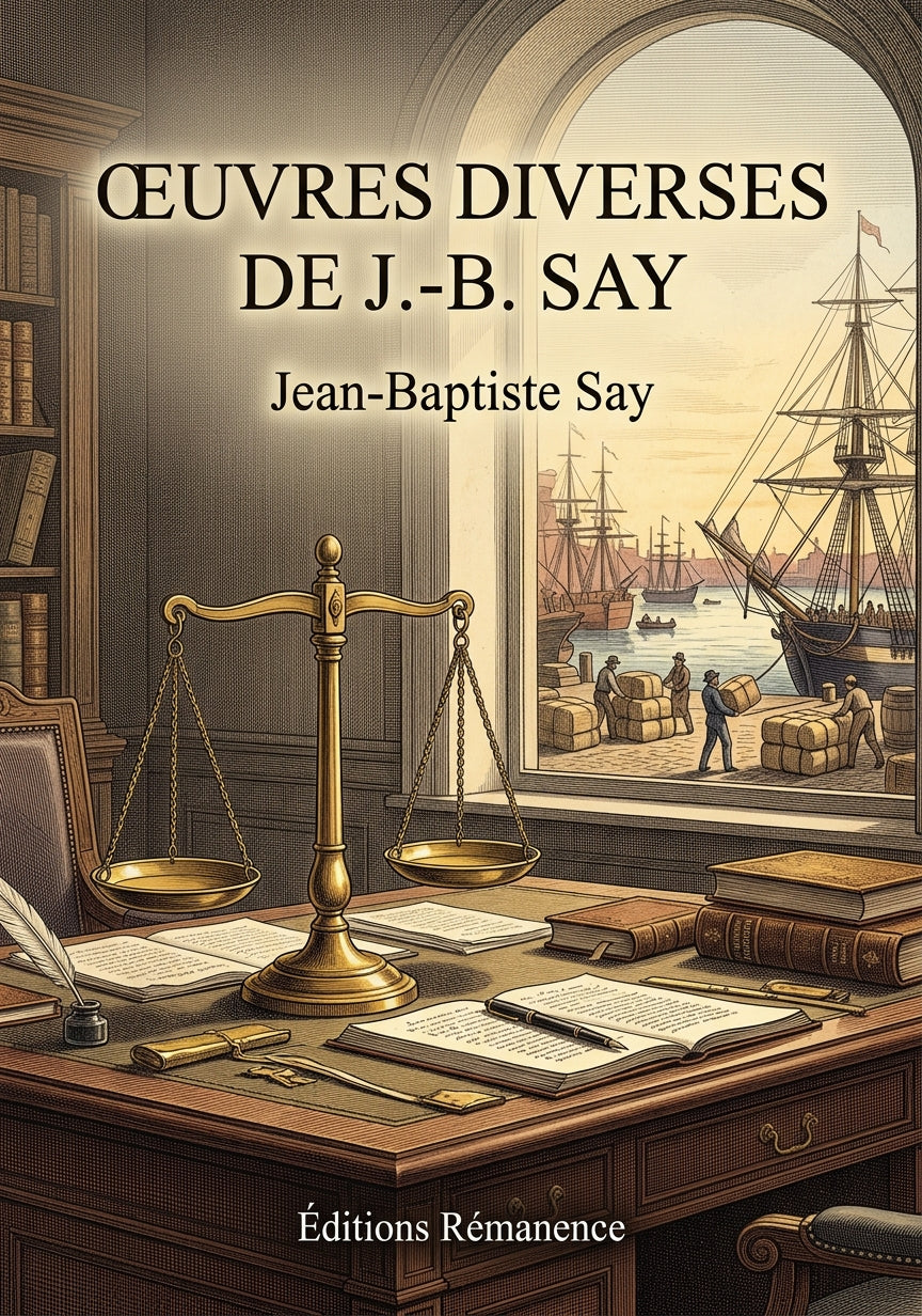 Livre Œuvres diverses de J.-B. Say par Jean-Baptiste Say - Couverture - Editions Remanence