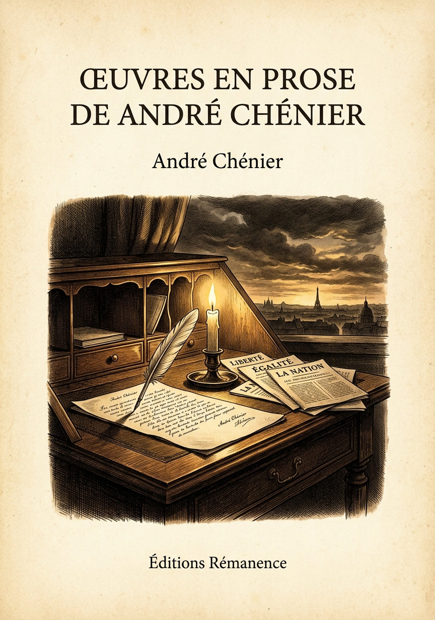 Livre Œuvres en prose de André Chénier par André Chénier - Couverture - Editions Remanence